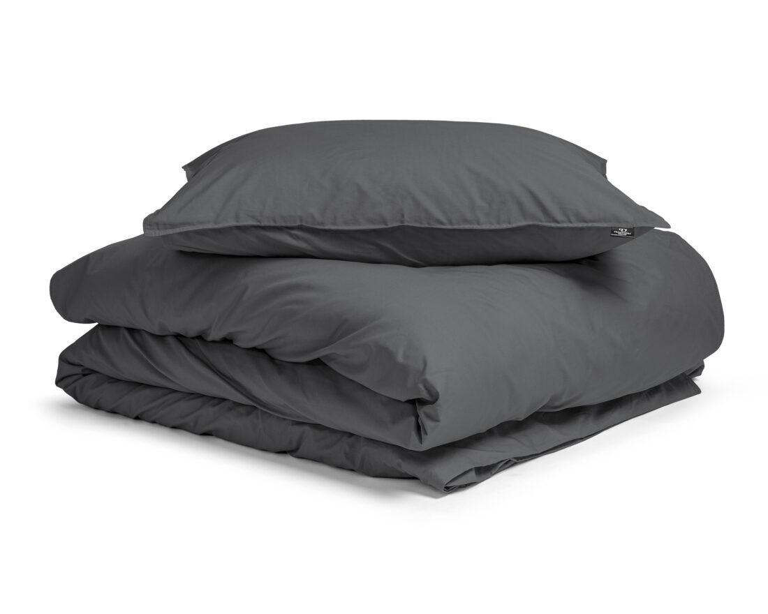 Egyptisch Katoen Uni Dekbedovertrek Antraciet 140 X 200 260