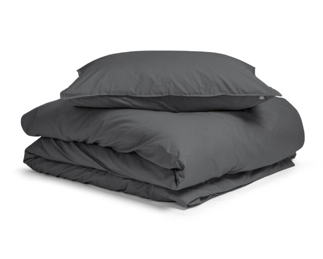 Egyptisch Katoen Uni Dekbedovertrek Antraciet 140 X 200 260