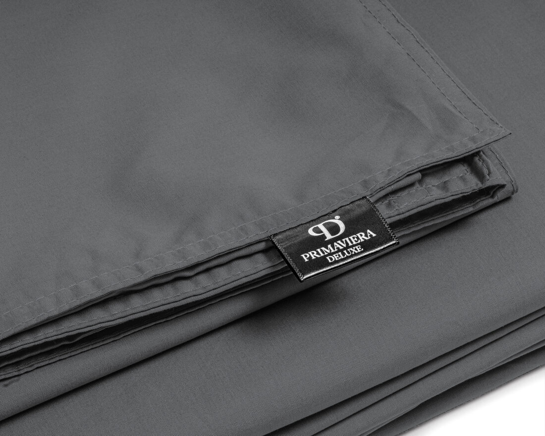 Egyptisch Katoen Uni Dekbedovertrek Antraciet 140 X 200 260