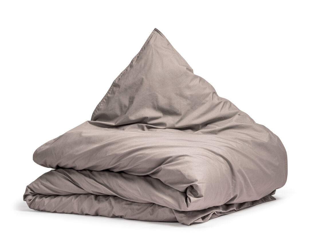 Egyptisch Katoen Effen Dekbedovertrek Taupe 140 X 200 260