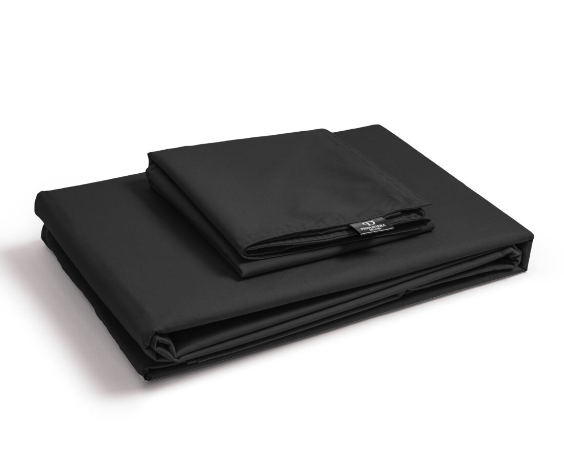 Egyptisch Katoen Uni Dekbedovertrek Zwart 140 X 200 260