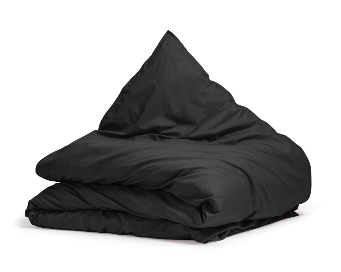 Egyptisch Katoen Uni Dekbedovertrek Zwart 140 X 200 260