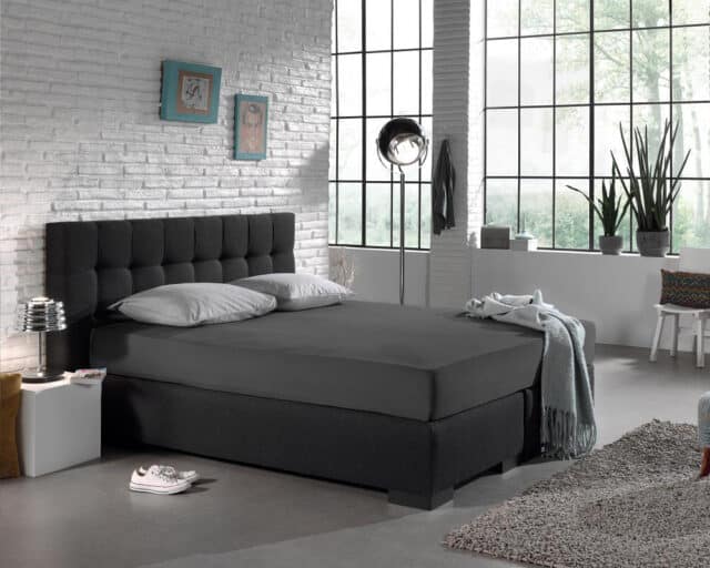 Enkel Jersey 135 Gr Hoeslaken Antraciet 190 200 X 200 220