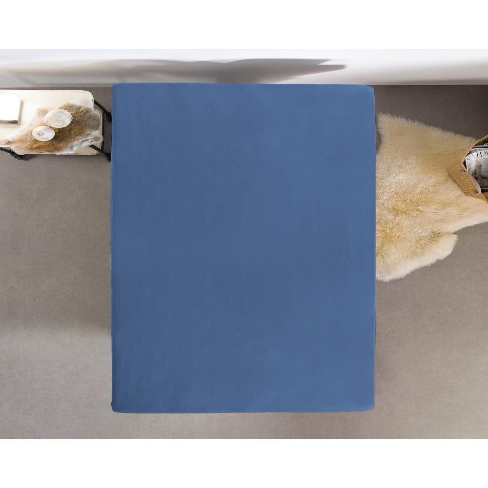 Enkel Jersey 135 Gr Hoeslaken Blauw 140 X 200
