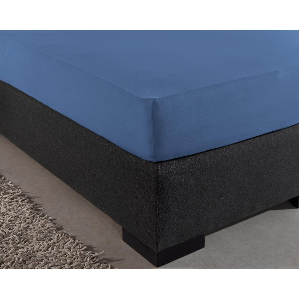 Enkel Jersey 135 Gr Hoeslaken Blauw 140 X 200