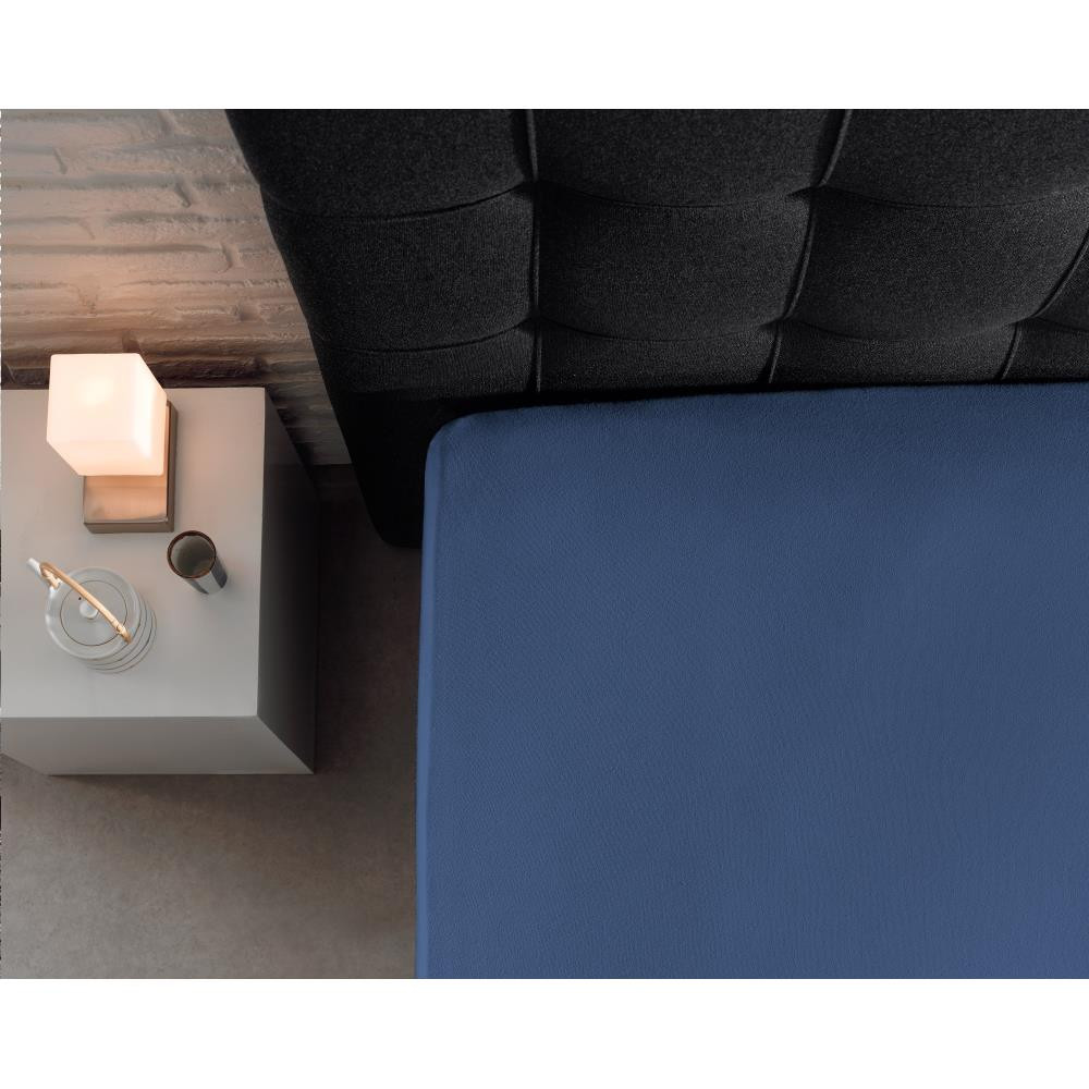 Enkel Jersey 135 Gr Hoeslaken Blauw 140 X 200