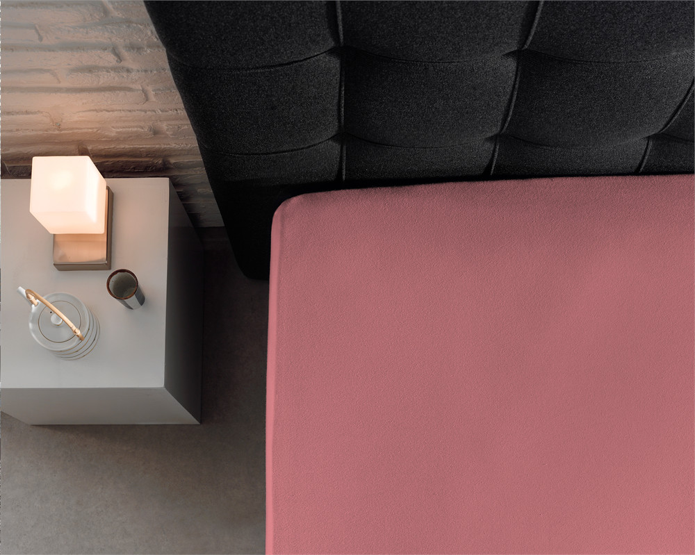 Eenpersoons Jersey 135 Gr Hoeslaken Roze 140 X 200