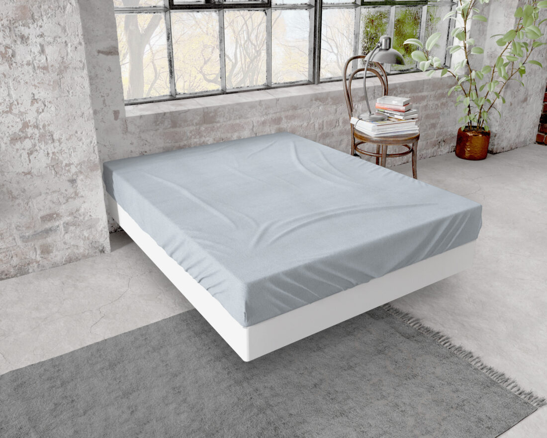 Premium Flanellen Hoeslaken Grijs 180 X 200 210