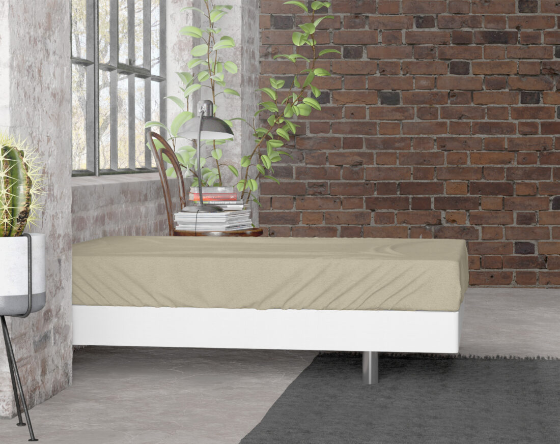 Premium Flanellen Hoeslaken Taupe 140 X 200 210