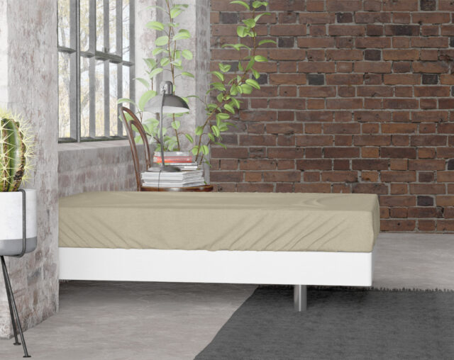 Premium Flanellen Hoeslaken Taupe 140 X 200 210