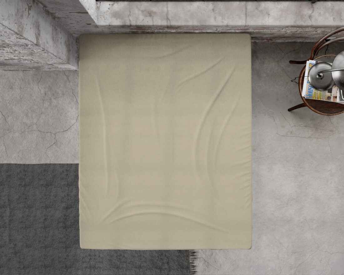 Premium Flanellen Hoeslaken Taupe 140 X 200 210