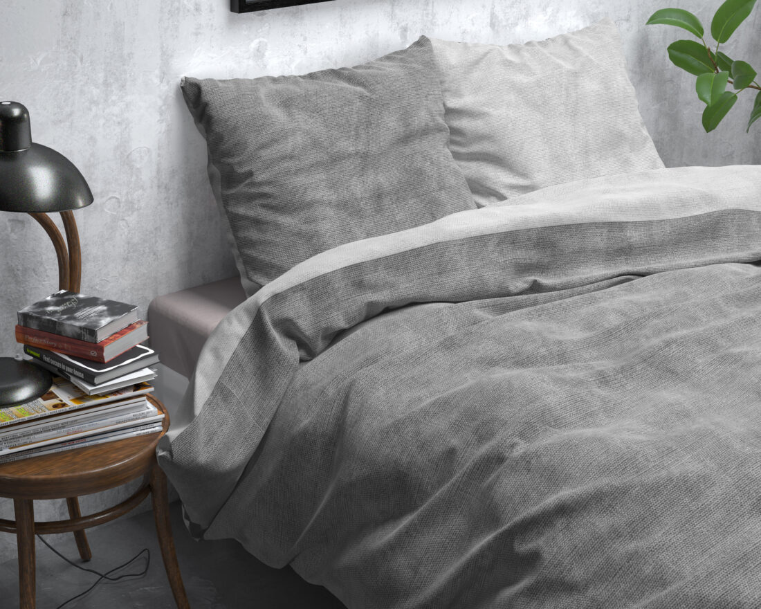 Flanel Gewassen Katoen Grijs 240 X 220