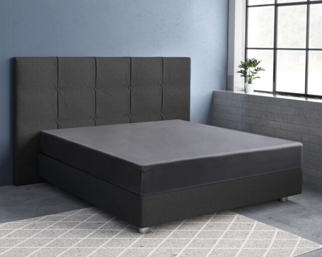 Satijnen Hoeslaken Antraciet 90 X 220