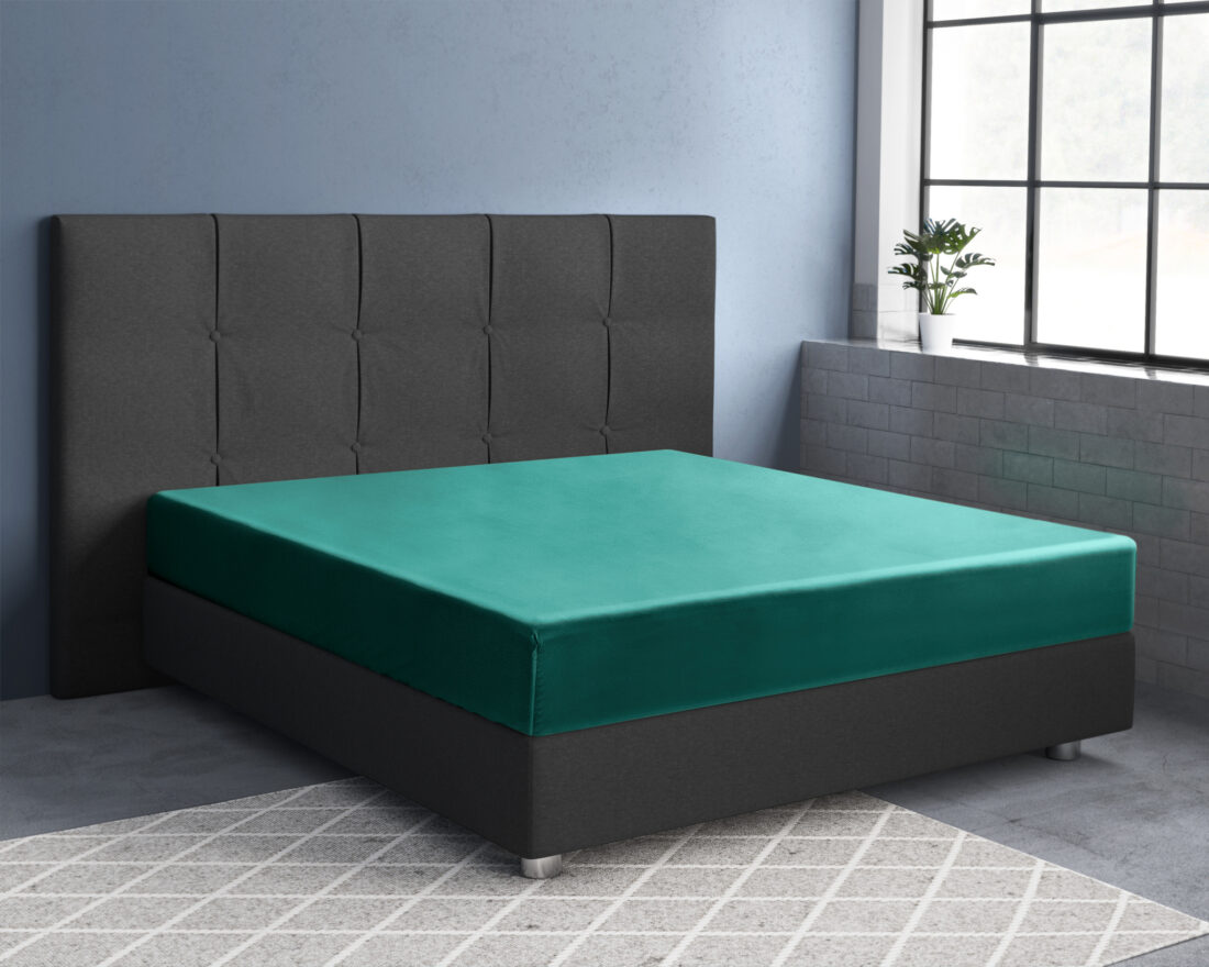 Satijnen Hoeslaken Donkergroen 90 X 200 Satijnen Hoeslaken Donkergroen 90 X 200