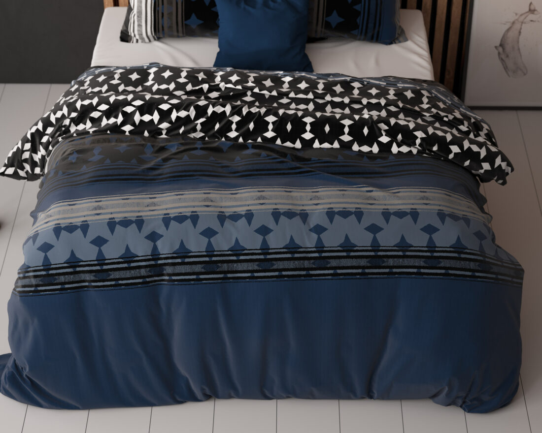 Scanda Marineblauw 240 X 220