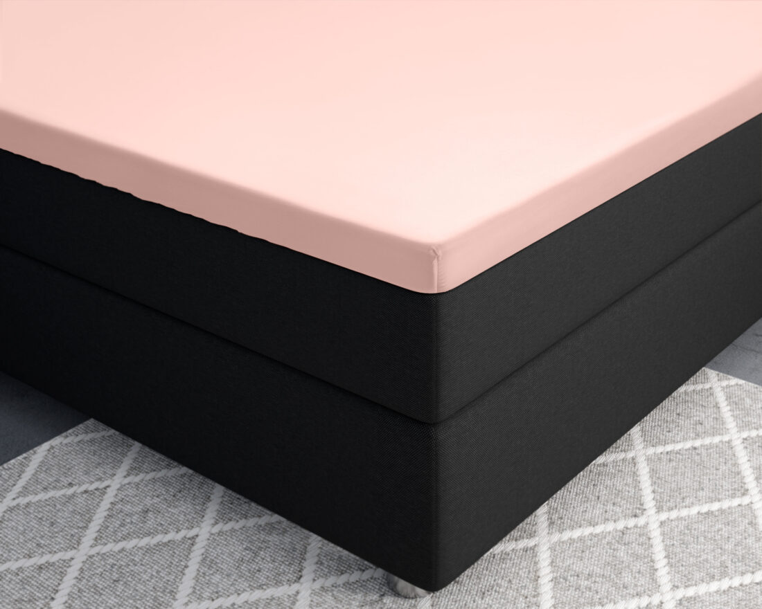 Splittopper Satijn Hoeslaken Roze 180 X 200