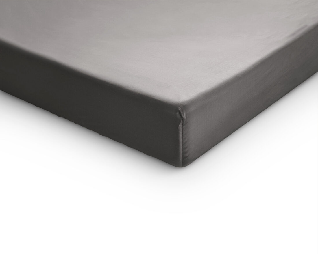 Topper Satijnen Hoeslaken Grijs 140 X 200