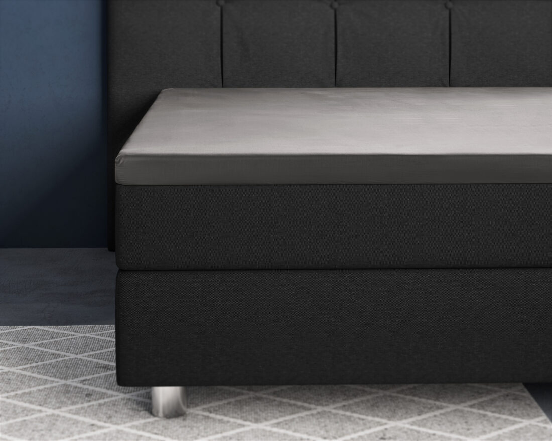 Topper Satijn Hoeslaken Grijs 90 X 220