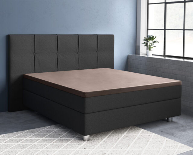 Topper Satijnen Hoeslaken Taupe 160 X 220