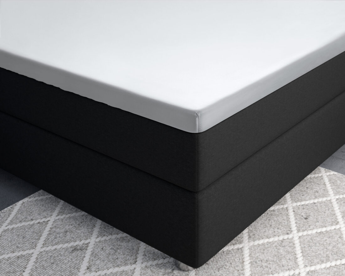 Topper Satijnen Hoeslaken Wit 90 X 200