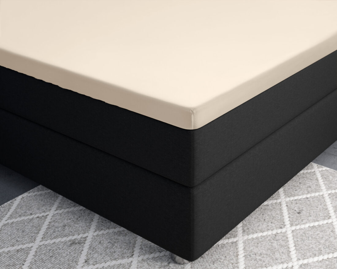 Topper Satijn Hoeslaken Zand 160 X 220