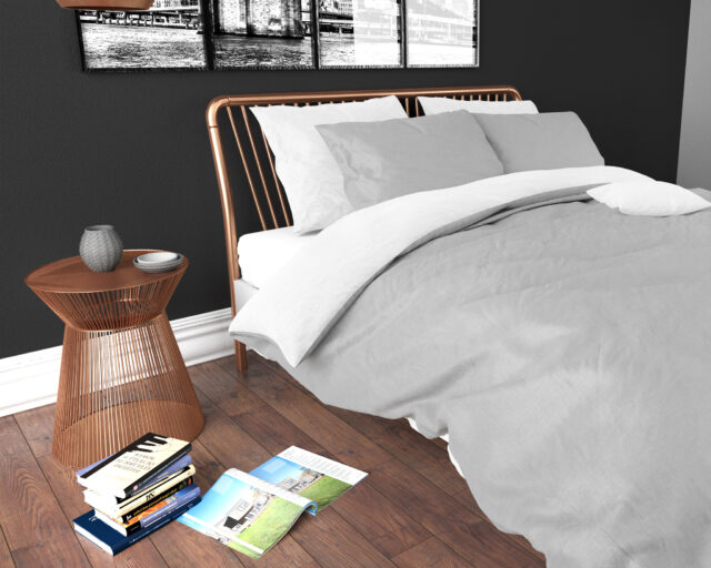 Dubbelzijdig Wit Grijs 240 X 220