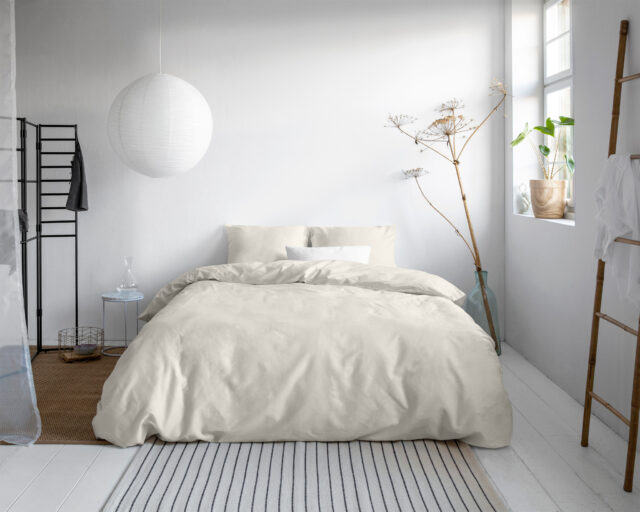 Uni Satijn Dekbedovertrek Crme 140 X 200 220