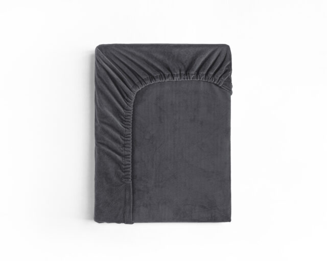 Fluwelen Hoeslaken Antraciet 140 X 200