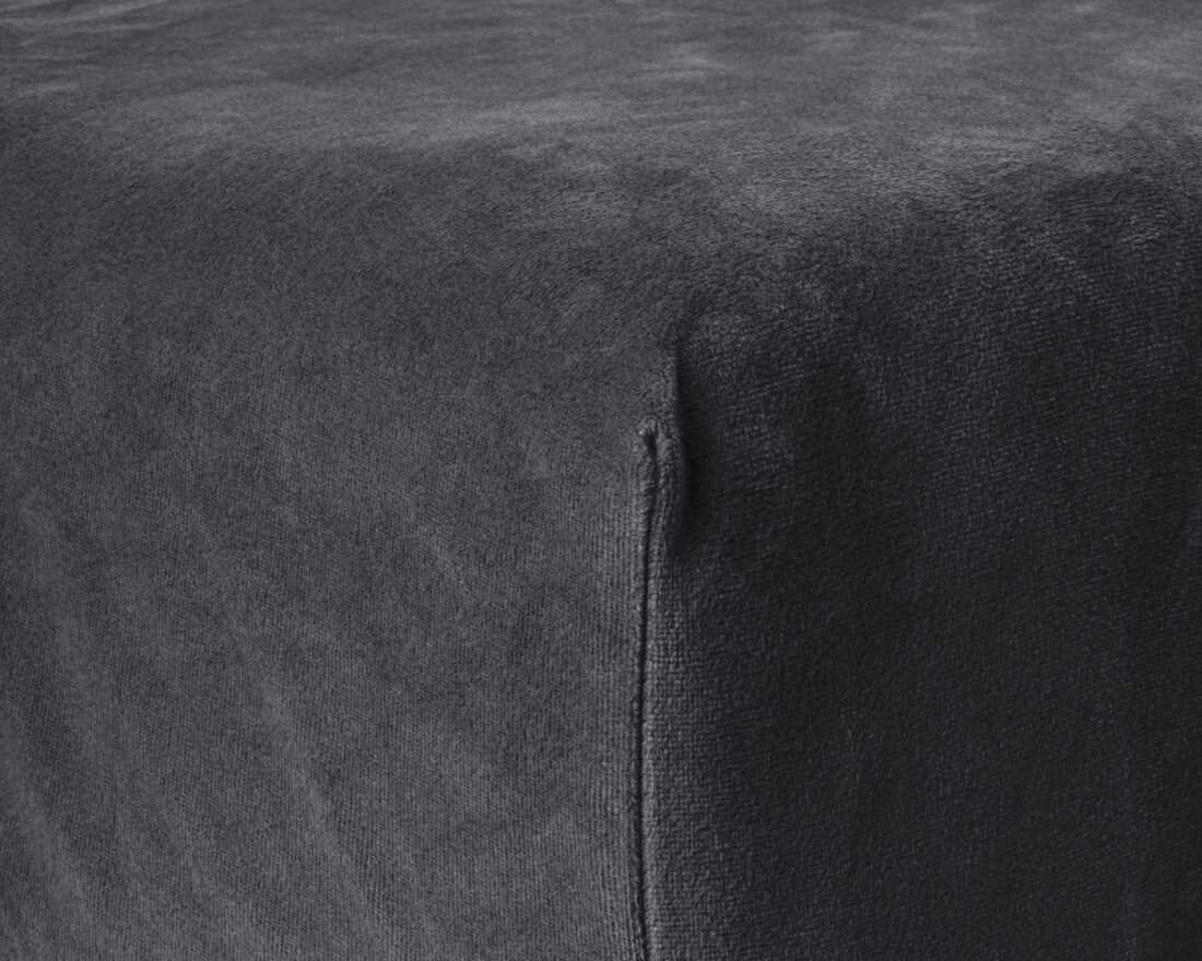 Fluwelen Hoeslaken Antraciet 140 X 200