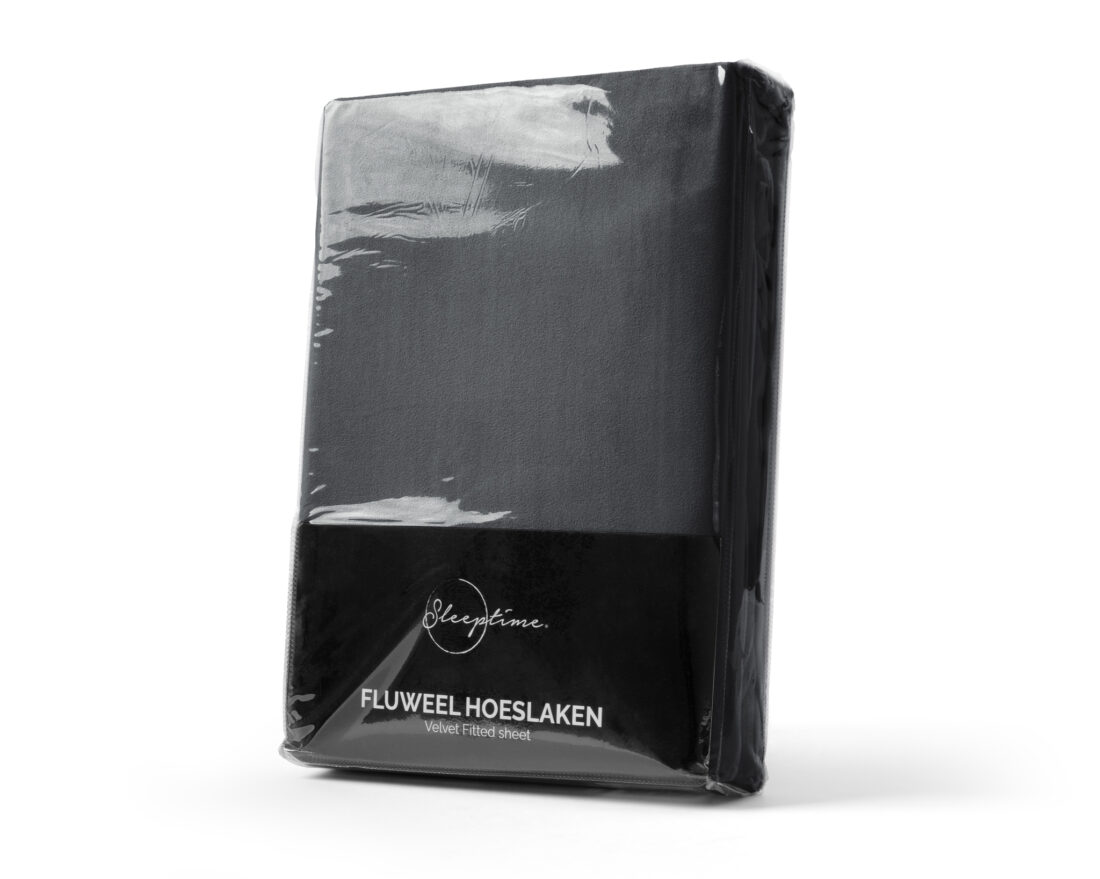 Fluwelen Hoeslaken Antraciet 140 X 200