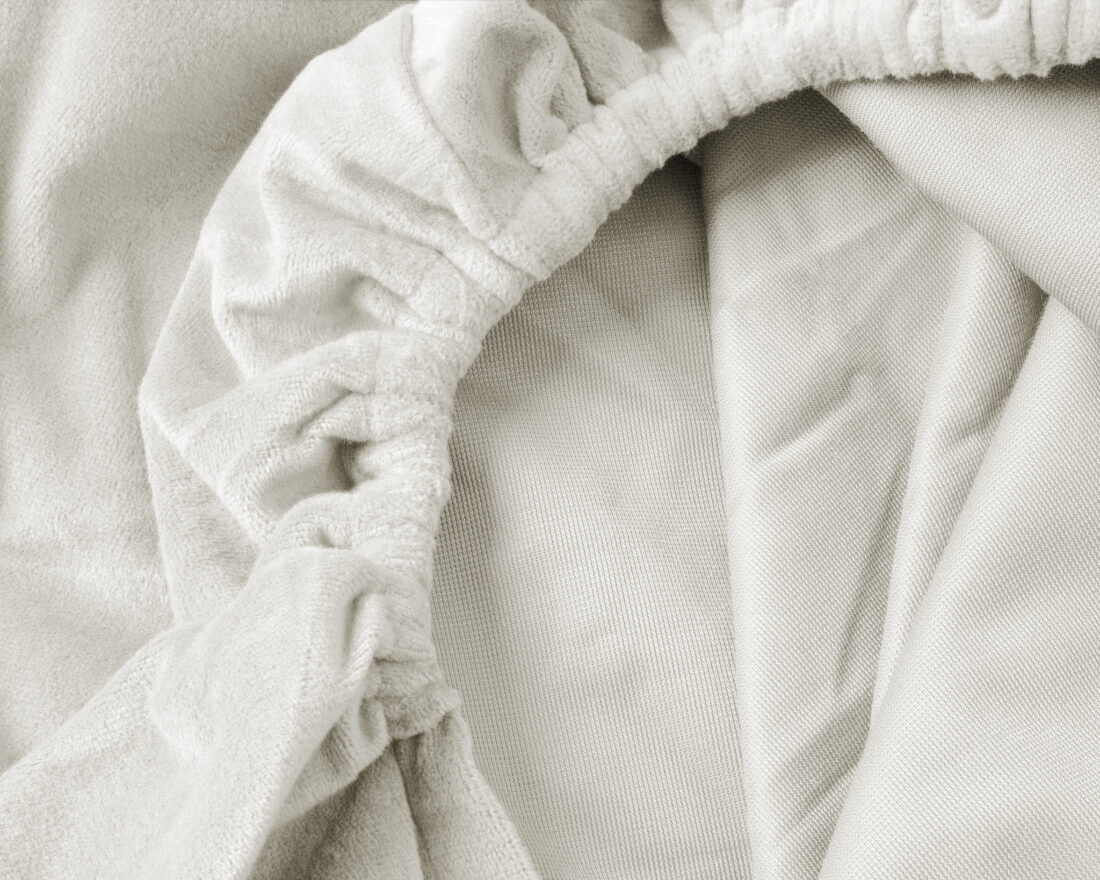 Fluwelen Hoeslaken Crme 140 X 200