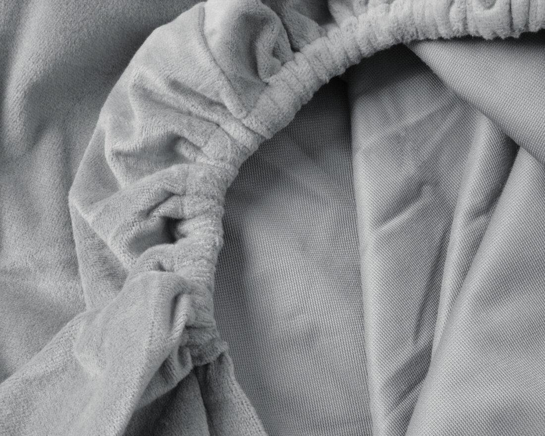 Fluwelen Hoeslaken Grijs 180 X 200