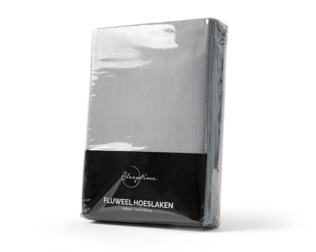 Fluwelen Hoeslaken Grijs 180 X 200