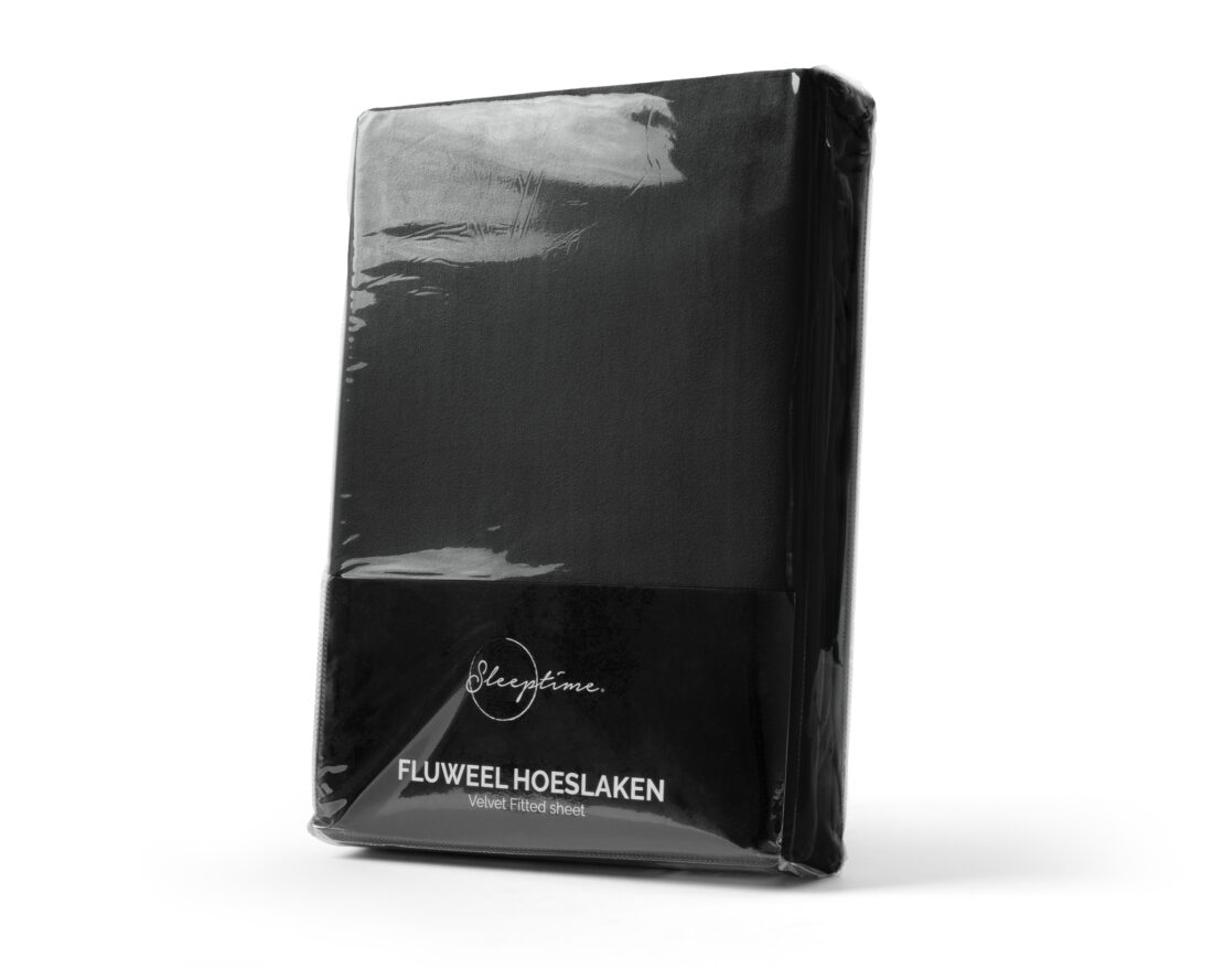 Velvet Hoeslaken Zwart 140 X 200