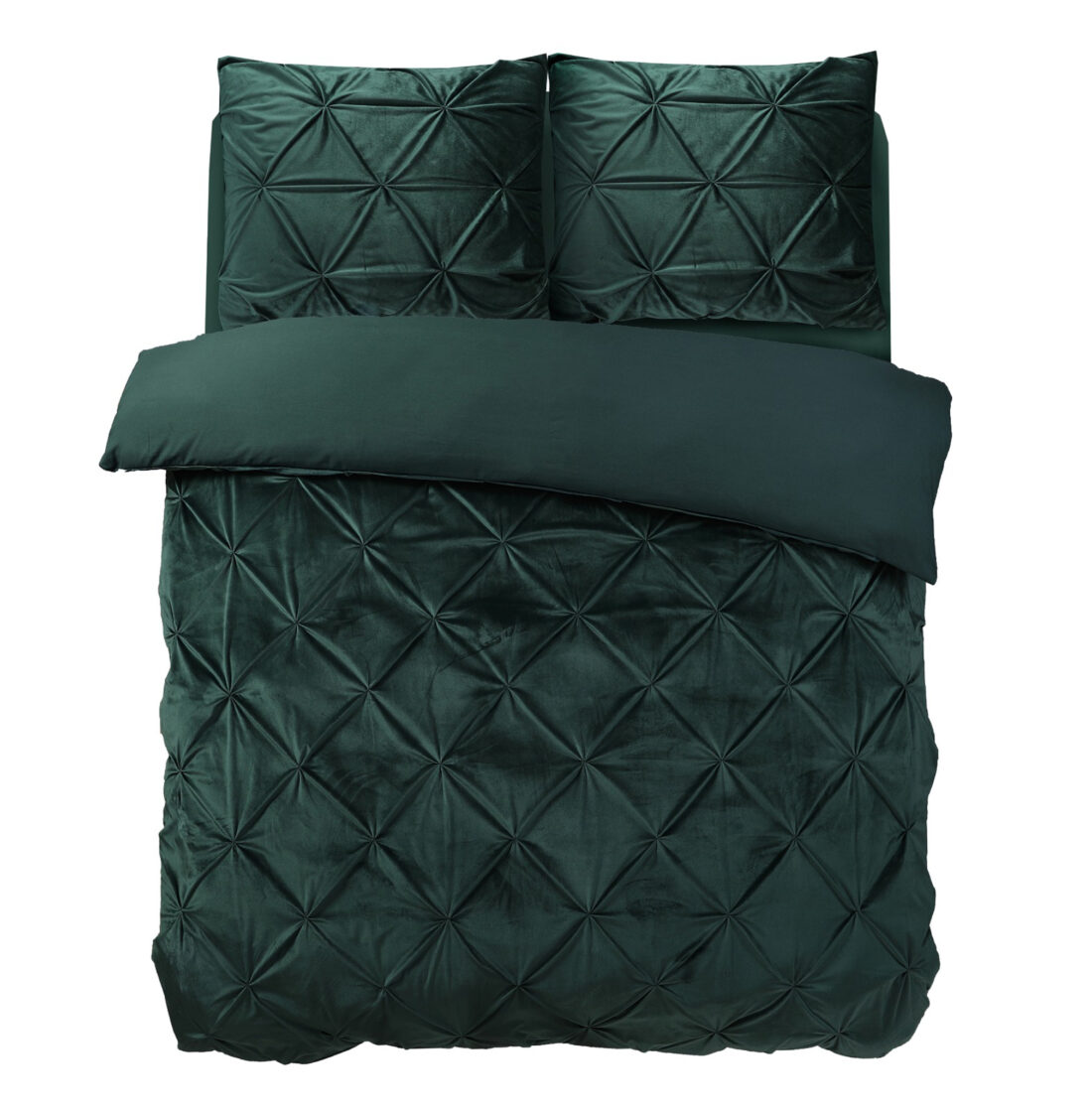 Fluweel Pintuck Groen 200 X 200 220