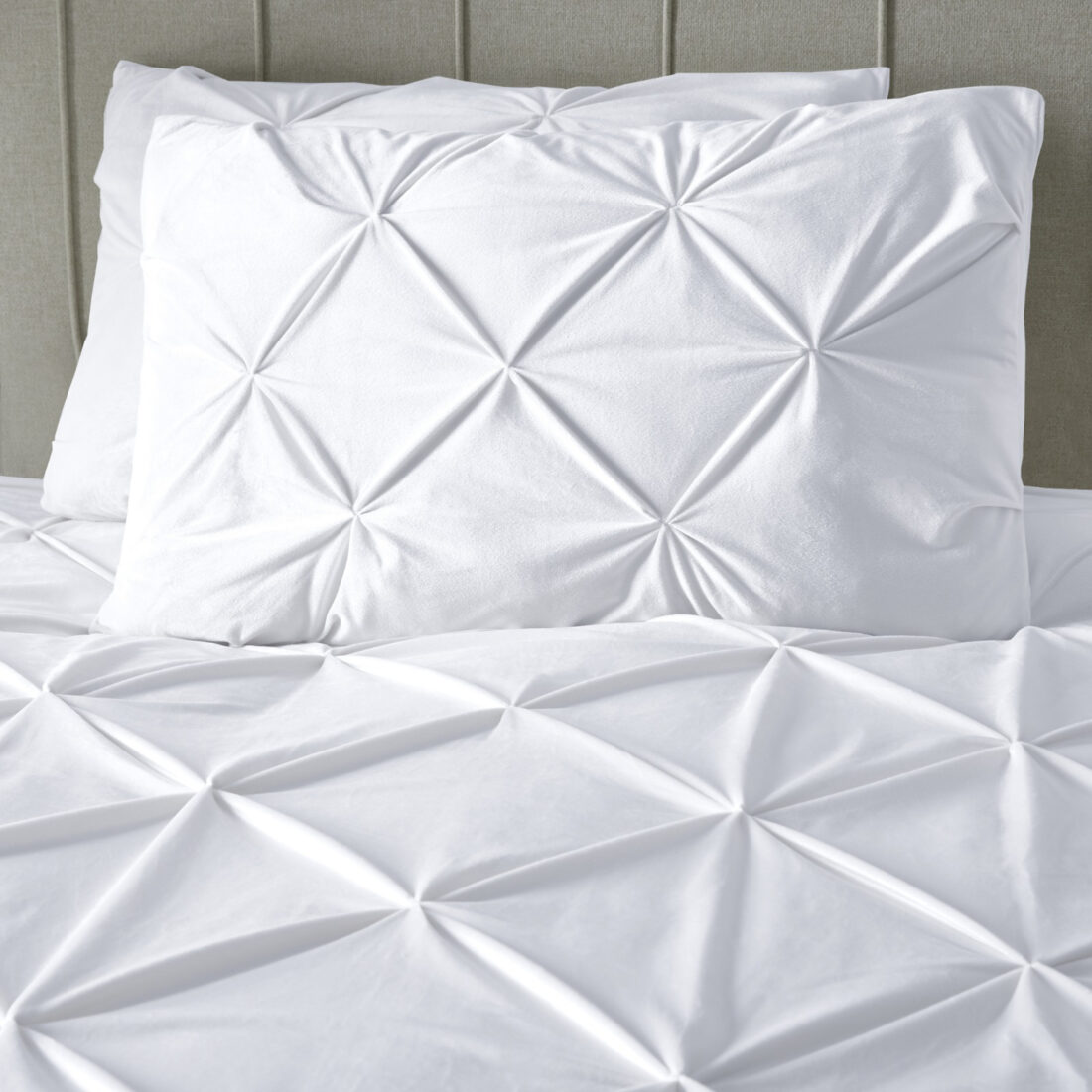 Fluwelen Pintuck Wit 200 X 200 220