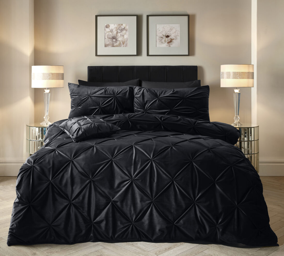 Fluwelen Pintuck Zwart 140 X 200 220