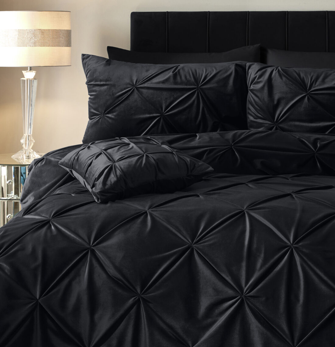 Fluwelen Pintuck Zwart 140 X 200 220