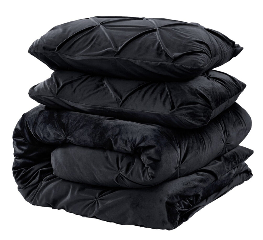 Fluwelen Pintuck Zwart 140 X 200 220