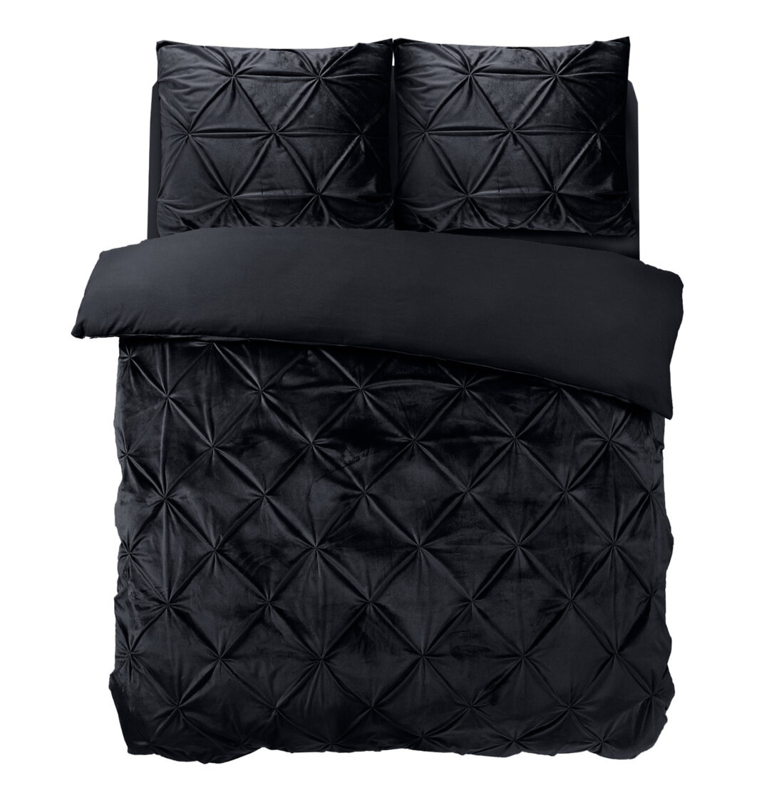 Fluwelen Pintuck Zwart 240 X 200 220