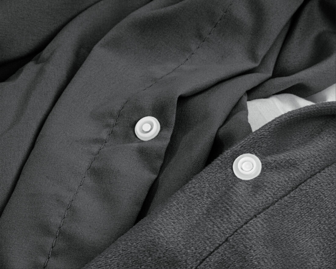 Fluwelen Effen Dekbedovertrek Antraciet 140 X 220