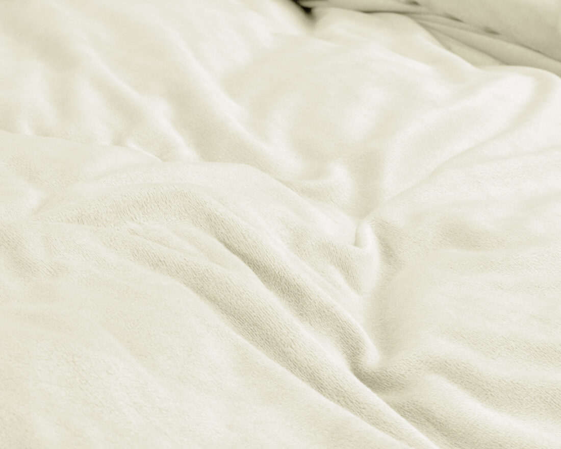 Fluwelen Effen Dekbedovertrek Crme 240 X 220