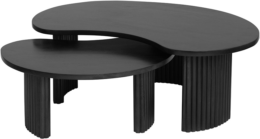 Firenze Salontafel 125 Boonvormig Zwart