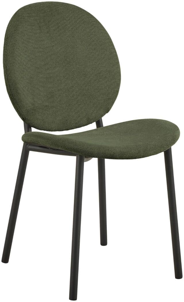 Eethoek Cadiz 8211 Eiken Look Melamineblad 8211 Stoelen Stof Mosgroen 8211 Metaal 8211 Tafel En 4 Stoelen