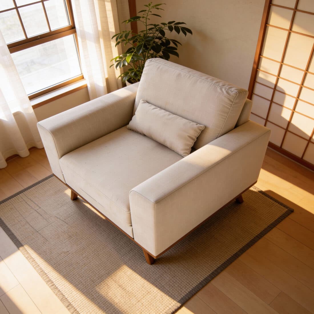 Japandi 1 Zitsfauteuil Stof Grande 03 G460 Beige