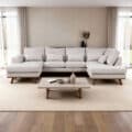 Japandi, 3-zits hoek rechts CL, stof Melva 02, M460 beige