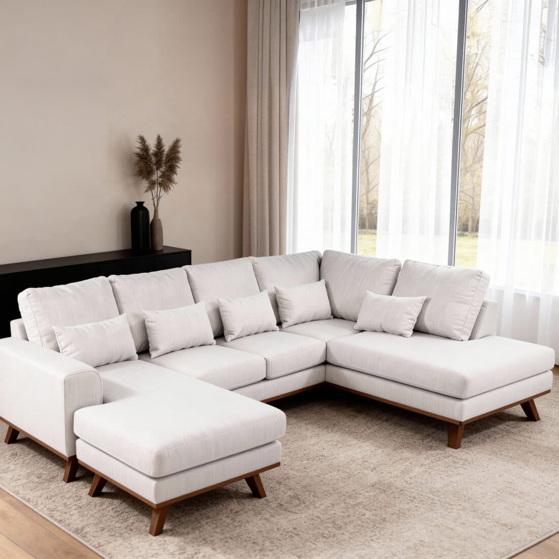 Japandi 3 Zits Hoek Rechts Cl Stof Melva 02 M460 Beige Japandi 3 Zits Hoek Rechts Cl Stof Melva 02 M460 Beige