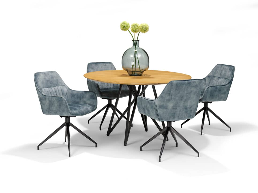 Triton Eetkamertafel 130 Rond Mango Naturel
