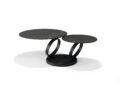 Orion salontafel B-5706 - zwart Deckstone - 2 draaibare bladen