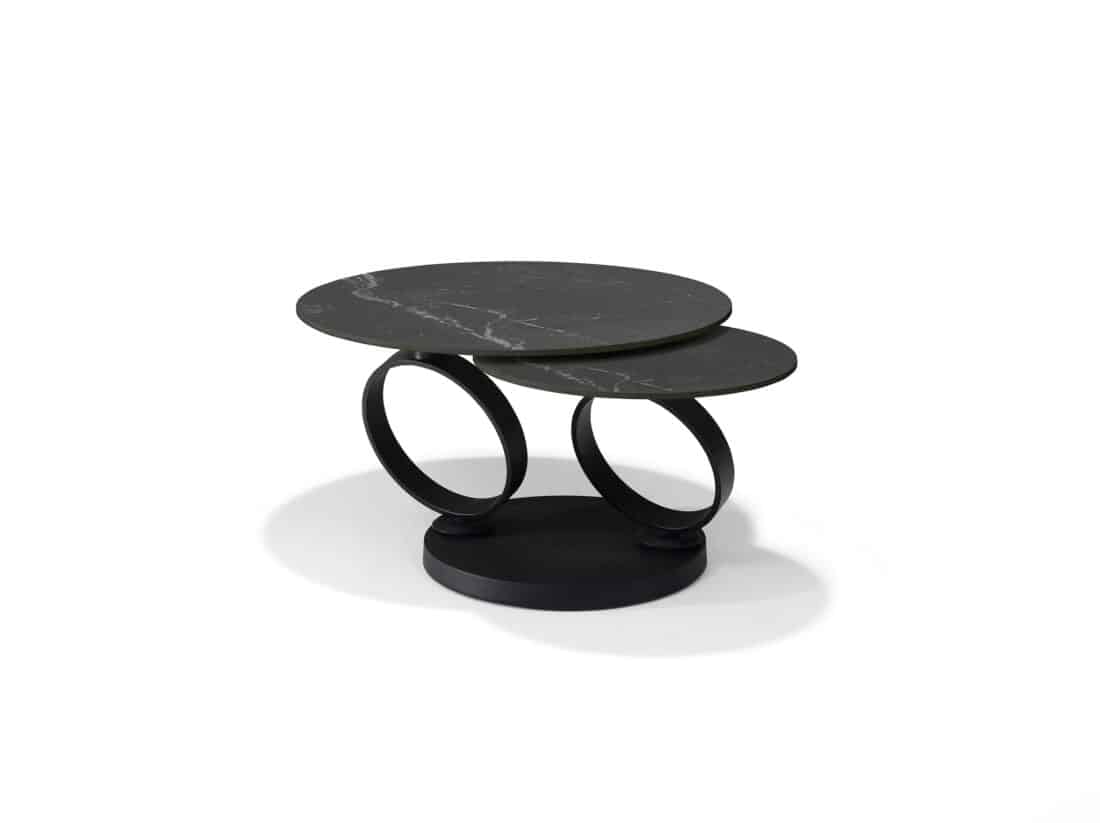 Orion Salontafel B 5706 8211 Zwart Deckstone 8211 2 Draaibare Bladen Orion Salontafel B 5706 8211 Zwart Deckstone 8211 2 Draaibare Bladen